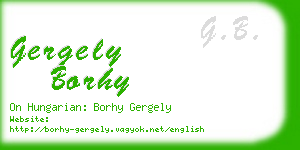 gergely borhy business card